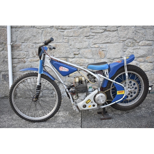 54 - A speedway competition motorcycle, unregistered, blue. This speedway bike comes direct from a privat... 