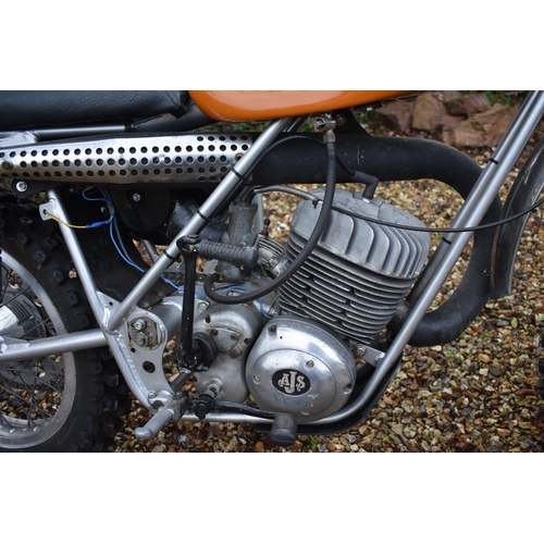 57 - A 1970s AJS Stormer 250cc twin shock scrambler, unregistered, orange. The AJS Stormer was available ... 