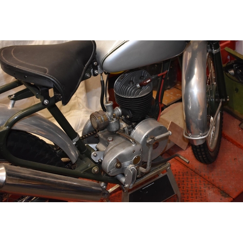 58 - A pre 65 Francis Barnett 197cc trials, unregistered, silver and green. This restored trials bike com... 