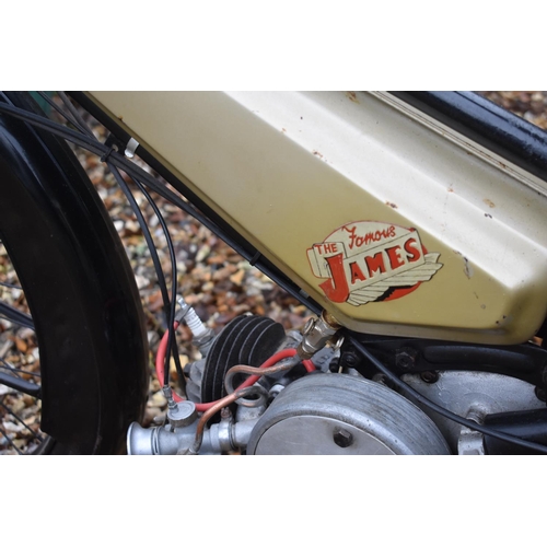 65 - A 1940 James Autocycle 98cc, registration number DUY 594, black/bronze. The autocycle came into bein... 