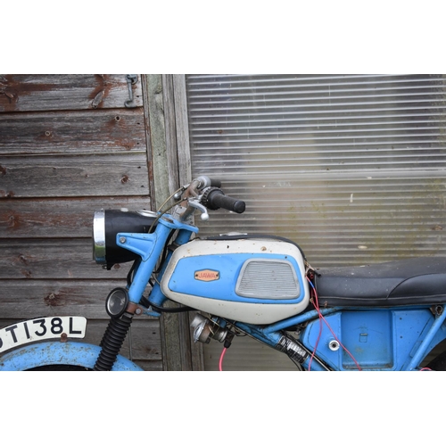 66 - A 1973 Jawa 90 Roadster restoration project, registration number UJT 138L, blue and white. This rest... 