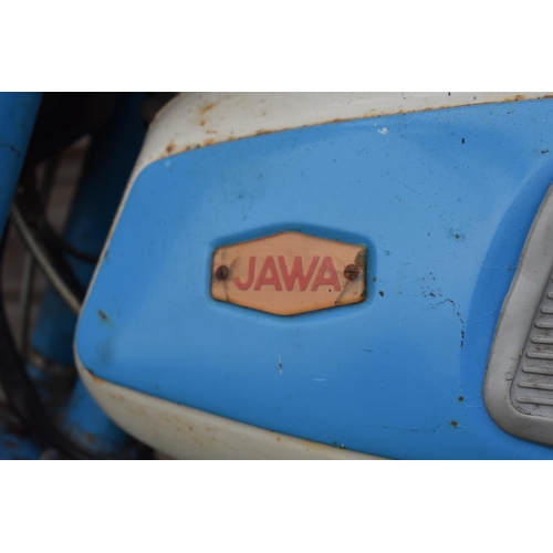 66 - A 1973 Jawa 90 Roadster restoration project, registration number UJT 138L, blue and white. This rest... 