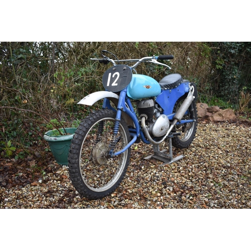 72 - A circa 1952 DMW 197cc twin shock scrambler, unregistered, blue. Dawson’s Motorcycles of Wolverhampt... 