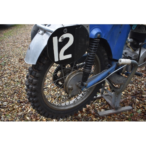 72 - A circa 1952 DMW 197cc twin shock scrambler, unregistered, blue. Dawson’s Motorcycles of Wolverhampt... 