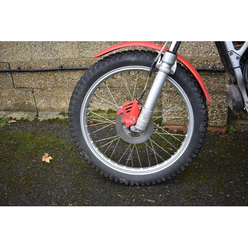 73 - A Montesa Cota 315R trials, unregistered, red. This Montesa is said to be running and well used. It ... 