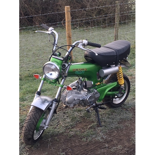 84 - A 1972 Honda Trail 70, registration number BRU 469K, green.  Having formed part of a private collect... 