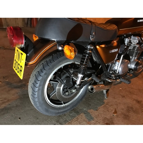 87 - A 1977 Kawasaki Z650R, registration number TNT 306R, cola. This Z650 has been restored to a very hig... 