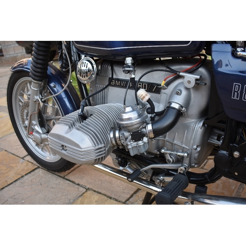 92 - A circa 1980 BMW R80/7, unregistered, frame number 6133160/R80 TIC17, engine number 6030914, blue. T... 