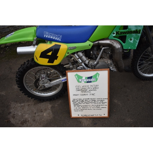 95 - A 1985 Ex Georges Jobé works Kawasaki GP500 Moto-Crosser, frame number TB257910, engine number TBC, ... 