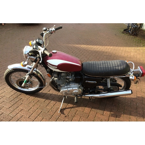 20 - EXTRA LOT:  A 1975 Triumph T160 Trident, registration number LFM 738N, frame number T160BK02036, red... 