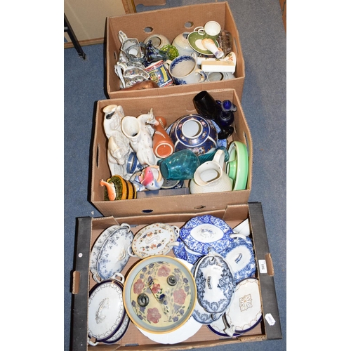 584 - Assorted ceramics, glass and other items (3 boxes)