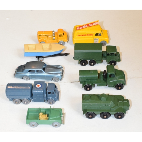 23 - Assorted Matchbox, models, including No. 12, No. 28, No. 42 and No. 71 (9)