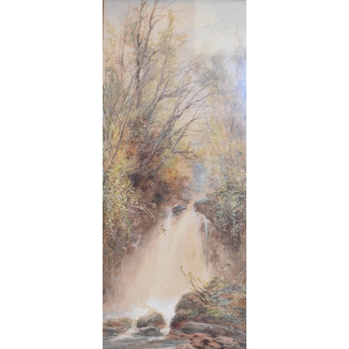 160 - William Widgery (1822-1893), a river landscape, watercolour, signed, 33.5 x 50 cm, and another by th... 