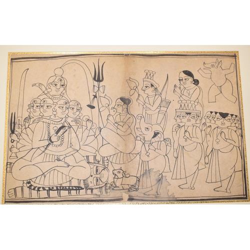 164 - A set of twelve Indian Bundi drawings, each 28.5 x 44.5 cm (unframed) (12)