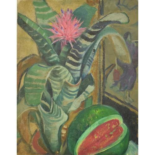 3 - Rudolf Helmut Sauter (1895-1977), a still life of fruit and flowers, oil on canvas board, 51 x 40.5 ... 