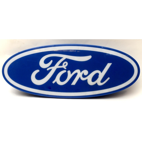 382 - A Ford dealer forecourt plastic illuminated light box, 107 cm wide