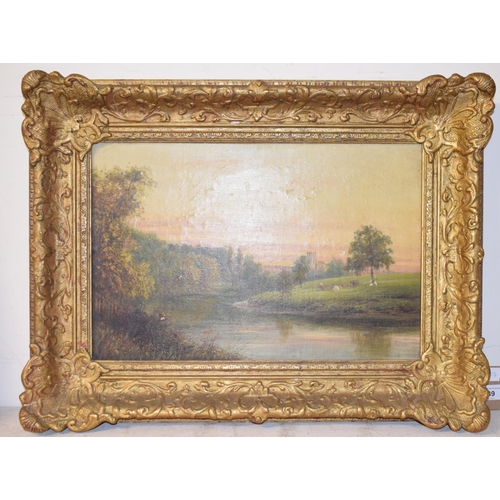 39 - Attributed to George Alexander (1832-1913), Hurworth on Tees, oil on canvas, inscribed label verso, ... 