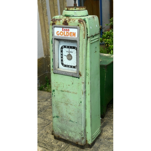 512 - An Avery-Hardoll petrol pump, with enamel dial for Pre-Set or Gallons 0-19, the panels inset glass E... 