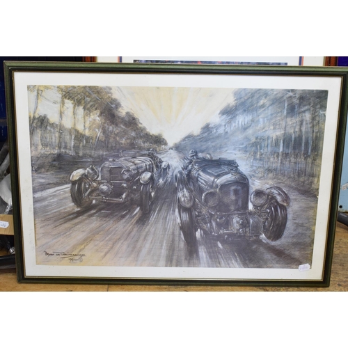 524 - EXTRA LOT:  A limited edition Juan Carlos Ferrigno print, Mika Hakkinen-World Champion, signed in pe... 