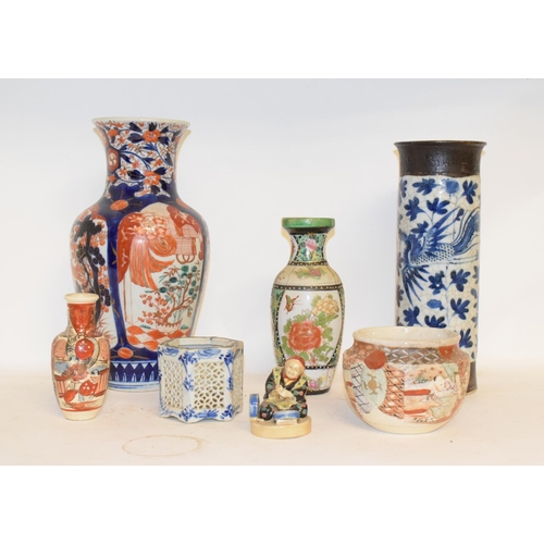 604 - Assorted Chinese and Japanese ceramics, mostly damaged (2 boxes)