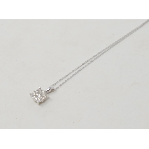 834 - A 9ct gold and diamond necklace