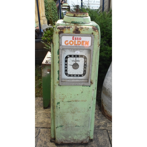 512 - An Avery-Hardoll petrol pump, with enamel dial for Pre-Set or Gallons 0-19, the panels inset glass E... 