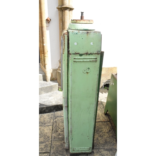 512 - An Avery-Hardoll petrol pump, with enamel dial for Pre-Set or Gallons 0-19, the panels inset glass E... 