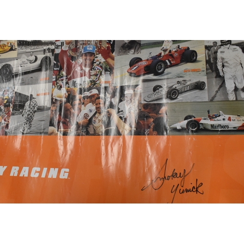 348 - Assorted Formula 1 and motor sport posters, including 1984 Indianapolis 500, Mclaren 2000 signed by ... 