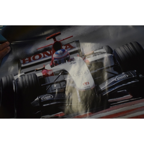 348 - Assorted Formula 1 and motor sport posters, including 1984 Indianapolis 500, Mclaren 2000 signed by ... 