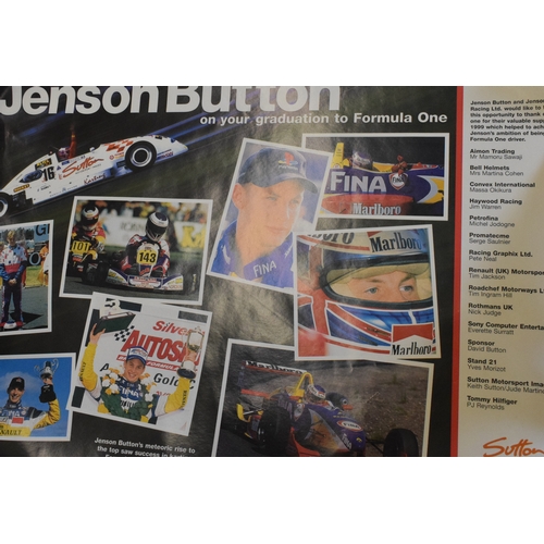 348 - Assorted Formula 1 and motor sport posters, including 1984 Indianapolis 500, Mclaren 2000 signed by ... 