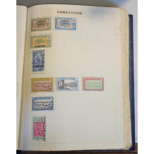 1 - Assorted world stamps, in two albums and on assorted loose leaves (box)