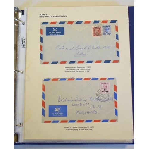 12 - An album of GB postal history, 24 items written up on pages, with a  wealth of MEF, EAF, BMA, Eritre... 