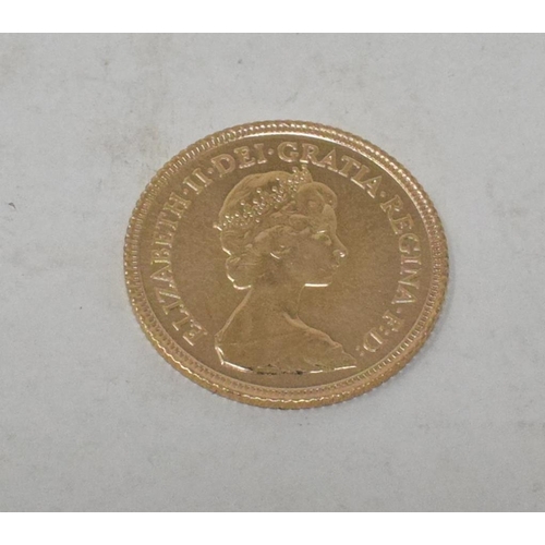 126 - A Queen Elizabeth II half sovereign, 1982