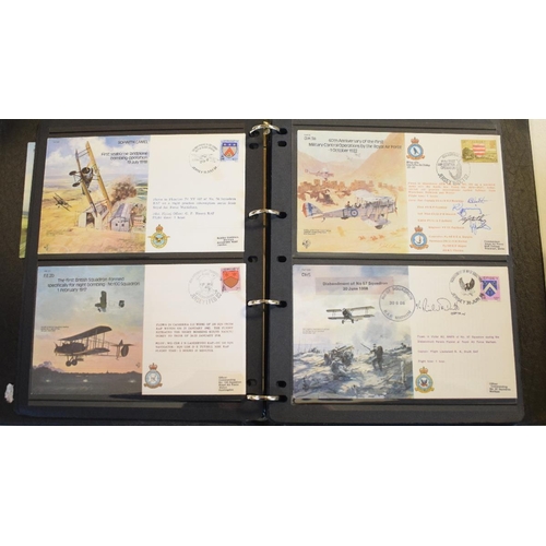 21 - Three albums of first day covers, many signed, including King's Cup Air Race and other RAF covers (3... 