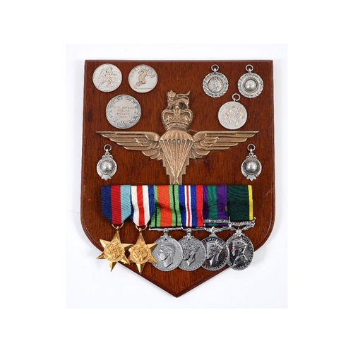 219 - A group of six medals, 6461609 Sjt AE Pratt AAC/Parachute Regt, comprising a 1939-1945 Star, France ... 