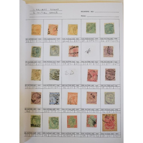 44 - A group of India and States Stamps, 1854-1960's, unused and used in two dealers approval books, pric... 