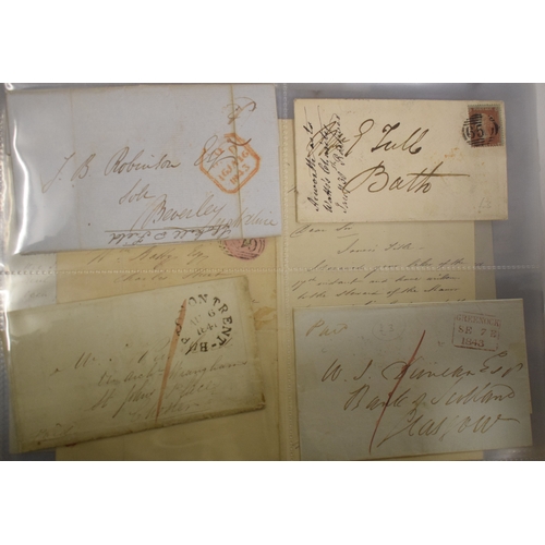 92 - A collection of postal history, including pre-stamp covers, first day covers, air-mail and assorted ... 