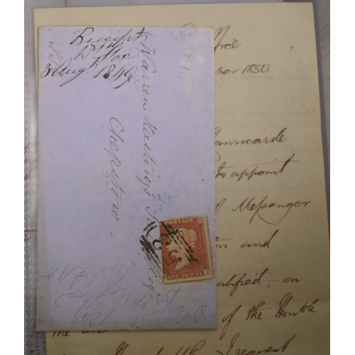 92 - A collection of postal history, including pre-stamp covers, first day covers, air-mail and assorted ... 