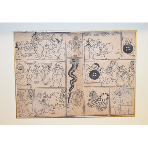 601 - A set of twelve Indian Bundi drawings, each 28.5 x 44.5 cm (unframed) (12)