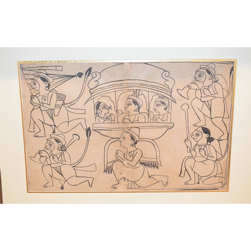 601 - A set of twelve Indian Bundi drawings, each 28.5 x 44.5 cm (unframed) (12)