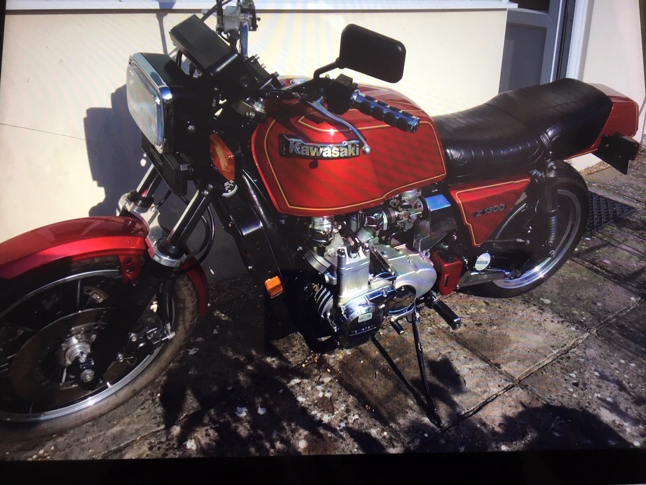 A 1982 Kawasaki Z1300, registration number DSW 97X, frame