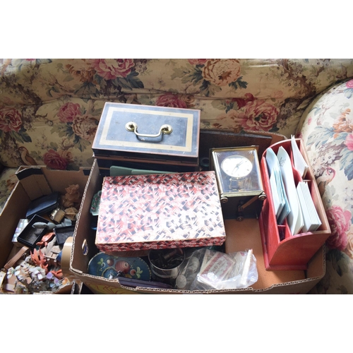 219 - An early 20th century travelling dressing case, and other items, removal cost A