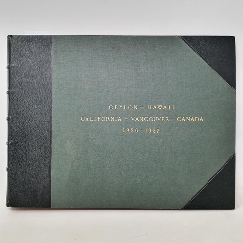 323 - A photograph and scrap album, Ceylon-Hawaii, California-Vancouver-Canada 1926-1927,