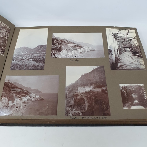 324 - A photograph and scrap album, Italy 1904 and Norway June 17th - July 1st 1910,