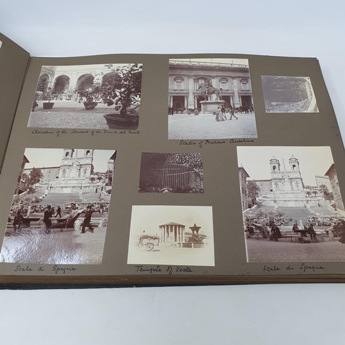 324 - A photograph and scrap album, Italy 1904 and Norway June 17th - July 1st 1910,