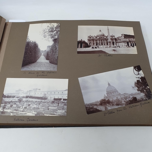 324 - A photograph and scrap album, Italy 1904 and Norway June 17th - July 1st 1910,