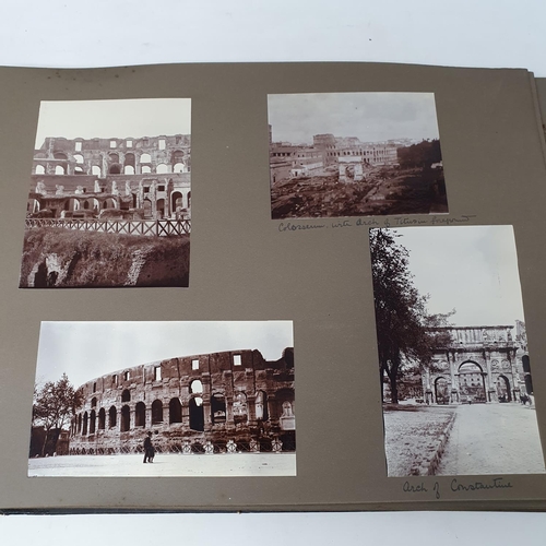 324 - A photograph and scrap album, Italy 1904 and Norway June 17th - July 1st 1910,