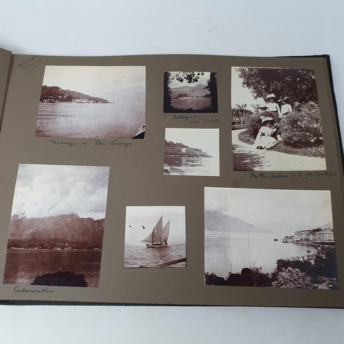 324 - A photograph and scrap album, Italy 1904 and Norway June 17th - July 1st 1910,