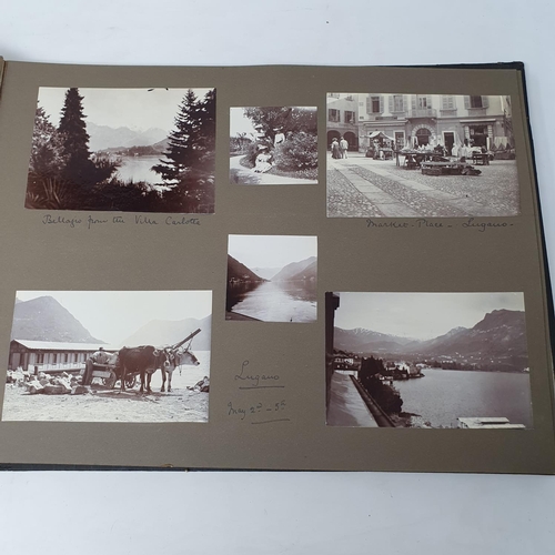 324 - A photograph and scrap album, Italy 1904 and Norway June 17th - July 1st 1910,