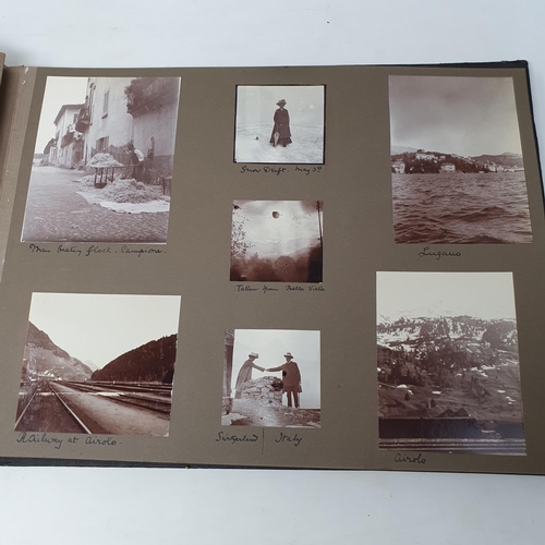 324 - A photograph and scrap album, Italy 1904 and Norway June 17th - July 1st 1910,